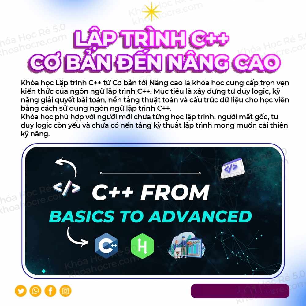 Khoá Học Lập Trình C++ Từ Cơ Bản Đến Nâng Cao 2025 Khoa Hoc Lap Trinh C Tu Co Ban Den Nang Cao 2025